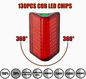 EASTPOWER BRIGIVA LW-R200 100 LM IP64 SU GEÇİRMEZ USB ARKA FAR - 3