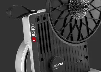 ELITE JUSTO2 INTERACTIVE HOMETRAINER+TRAVEL BLOCK+SHIMANO 11-34 12V RUBLE - 9